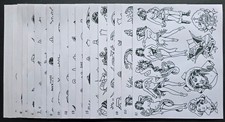 1957 W.M. William Bill Jones, "Jonesy" Traditional Tattoo Flash Set 22 Sheets