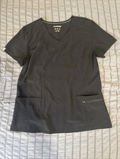 Scrubstar Premium Scrubwear Black V Neck Short Sleeve Top Size Medium NWOT