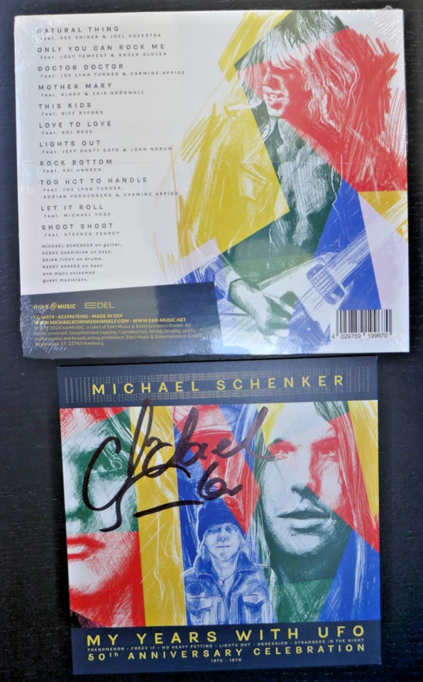 MICHAEL SCHENKER AUTOGRAPHED "MY YEARS WITH UFO 1972-1978" SIGNED ARTCARD NEW CD - Image 2 of 2