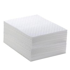 Spill Absorbent Pads 15" x 20" Heavyweight Oil Absorbing Mats,White 30PCS