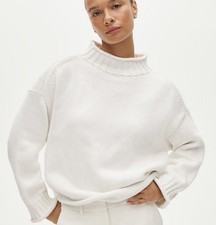 J CREW 2025 100 Cotton Rollneck  sweater Ivory White CM712 size XS, S, M