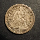 1857 *P* SILVER SEATED LIBERTY DIME **NICE   ** - FREE SHIPPING! C1590