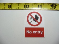 NO ENTRY STOP SMALL STICKER DECAL LITTLE MINI SIGN FUNNY