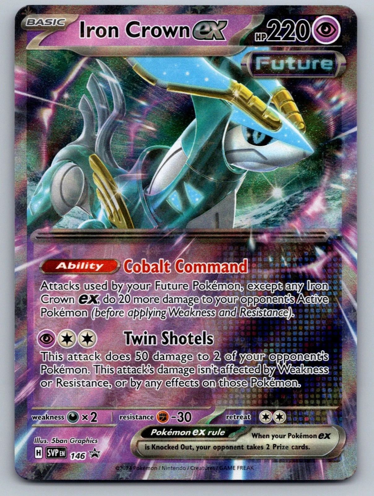 Iron Crown ex 146 Black Star Promo - Pokemon TCG SV: Scarlet & Violet Near Mint
