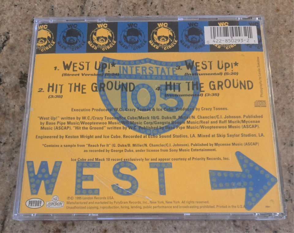 WC AND THE MAAD CIRCLE - West Up / Hit The Ground - CD - Single Foto 2 de 4