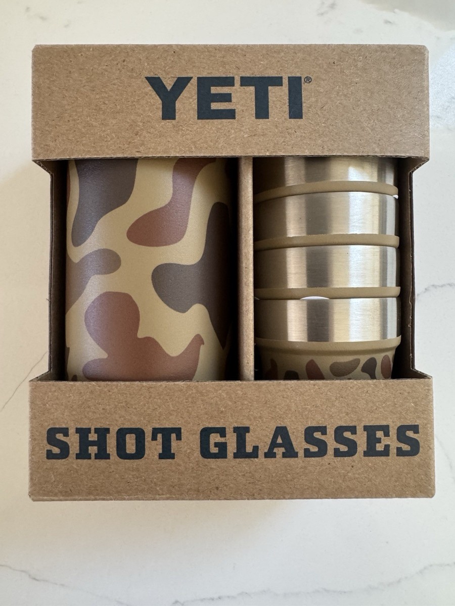 Yeti Unreleased Wetlands Camo Shot Glass Set Brand New In Box