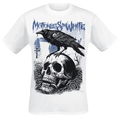 Motionless In White T-Shirt Herren Crow weiß Band-Merch, Bands
