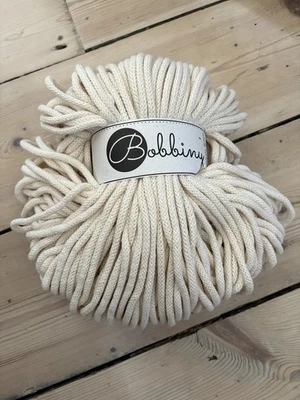 5mm Braided Macramé Cord, Bobbiny, 100 Metres, Macramé, Crochet & Knitting