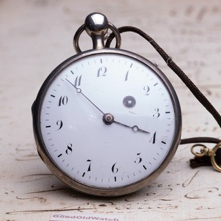 REPEATING Verge Fusee Antique Silver Pocket Watch working & striking