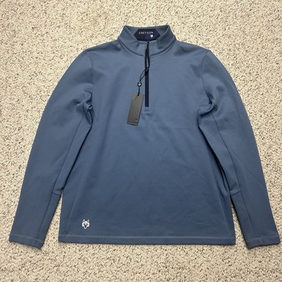 Greyson Sequoia 1/4 Zip Pullover Mens Size Medium Vintage Indigo MFA25K56 Golf