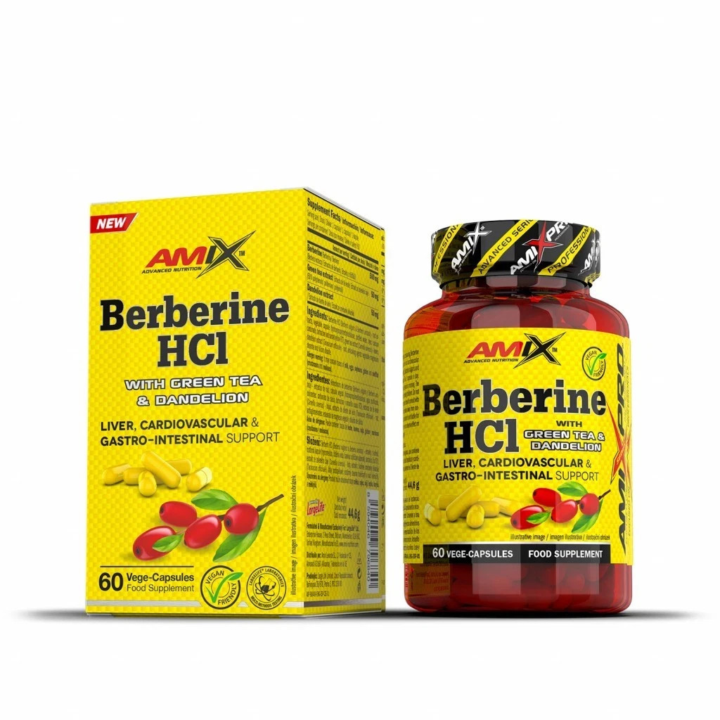 Berberina HCl + Green Tea & Dandelion 60cps | Boost Metabolico Vegan