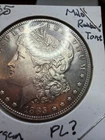 Mild Toner! 1885 Morgan Silver Dollar-Raw Toner