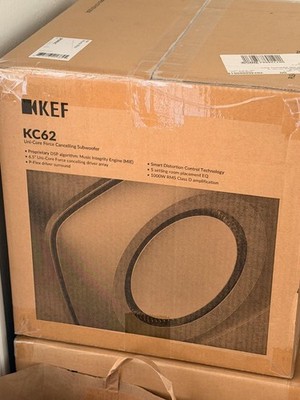 Two KEF KC62 Subwoofers - White