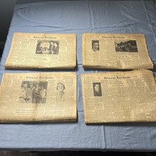 Vintage Newspaper WW2 Era - Pittsburgh Post Gazette Second News Section Lot Of 4