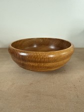 Vintage Turned Wooden Bowl 8 Footed Fruit Salad Serving Dish MCM Mid Century 70s