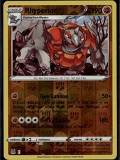 Rhyperior Rare SWSH11: Lost Origin 091/196 Fighting Reverse Holo Pokemon Card