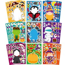 Halloween Stickers for Kids Make a Face Sticker Halloween Party Favor Craft