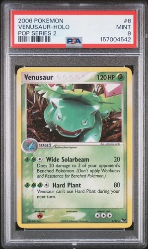 2006 POKEMON POP SERIES 2 #6 VENUSAUR-HOLO PSA 9