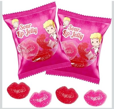 Sour Lip Gummy Candy, Novelty Gummies, Strawberry, Pucker Up JUICY, EASTER