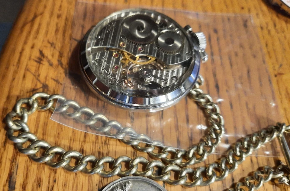 EXACTO VINTAGE H/G HAMILTON 6 POS. CADENA WOW ELINVAR OLDWELDEDLINK Foto 4 de 4