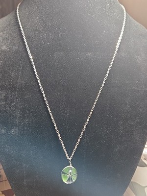 Lucky Four Leaf Clover,  Silver Tone Necklace!!