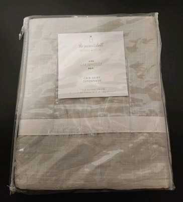 The Peanut shell Crib Skirt Juponnage Farmhouse Bed & Decor Gray Standard