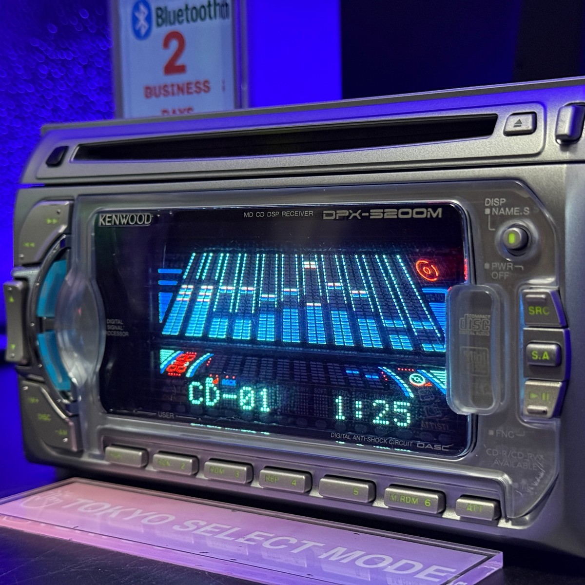 Kenwood DPX-5200M 2DIN CD MD Player Car Stereo Added Bluetooth JDM