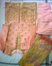 Pakistani Embroidered Shalwar Kameez 3-Piece Set Stitched Party Wear 36 Bust 