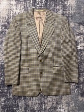 Hugo Boss Loro Piana Wool Cashmere Plaid Blazer Jacket Size EU 46 US 36 Vintage