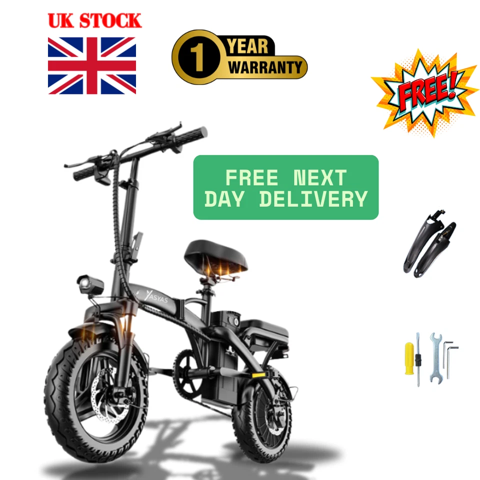 Yasyas Little Beast Folding Electric Bike 48V 15A 14" Explosion-Proof Tires