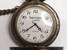 Baroque CANNES Used Pocket Watch White Gold SS GP