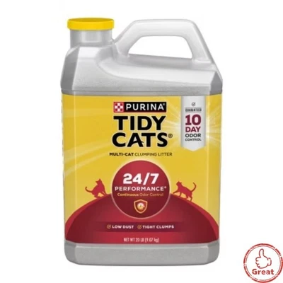 Purina Tidy Cats 24/7 Performance Clumping Cat Litter for Multiple Cats - 20lbs