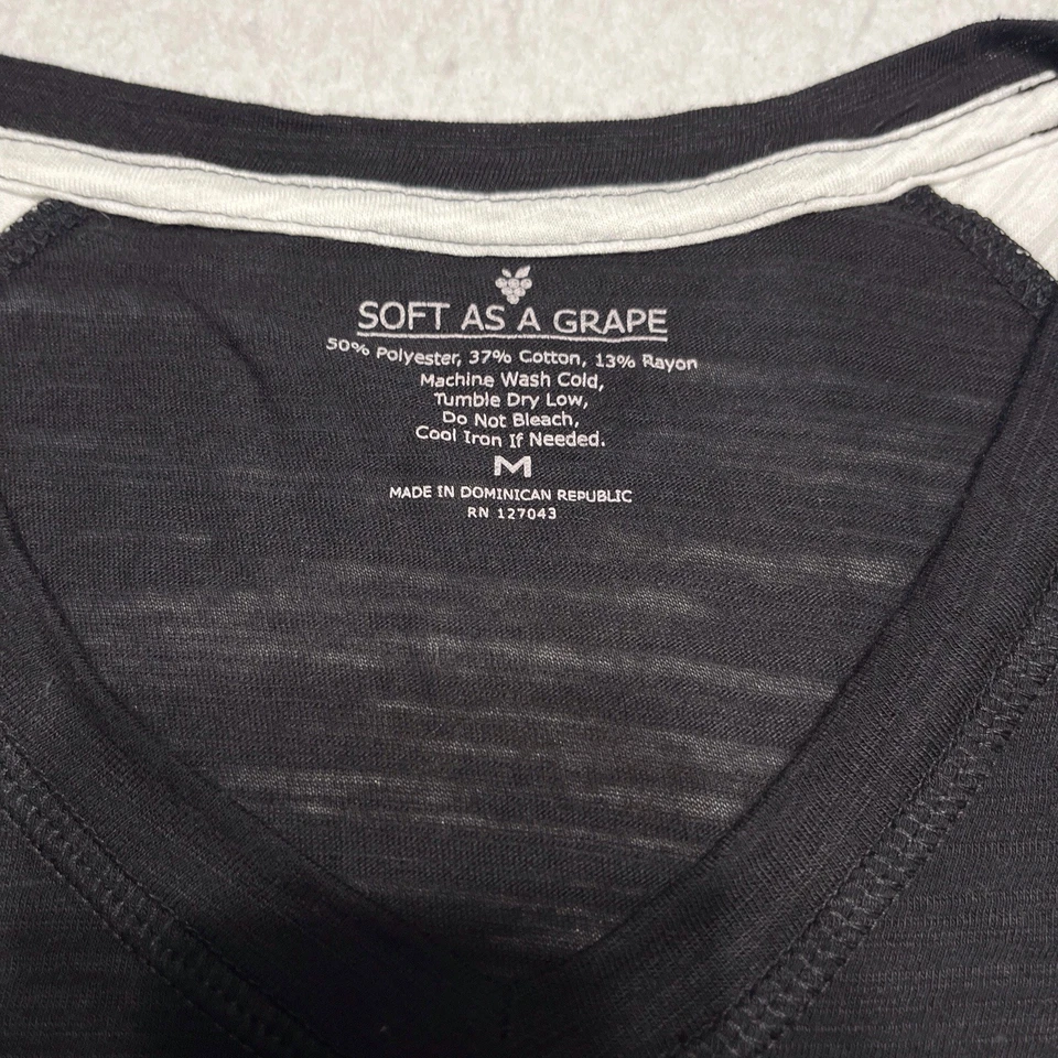 Camisa de los Gigantes de San Francisco Raglán Negra/Naranja Cuello en V MLB Para Mujer Mediana Nueva con Etiquetas Foto 4 de 4