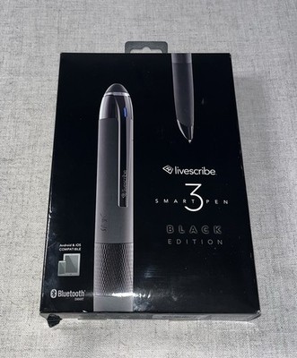 Livescribe 3 Smartpen Black Edition mit Notizblock, Box, Handbuch und Ladekabel