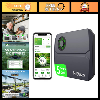 WiFi Smart Sprinkler Controller, 4 Zones, App Control, Auto Rain Skip, Easy Inst