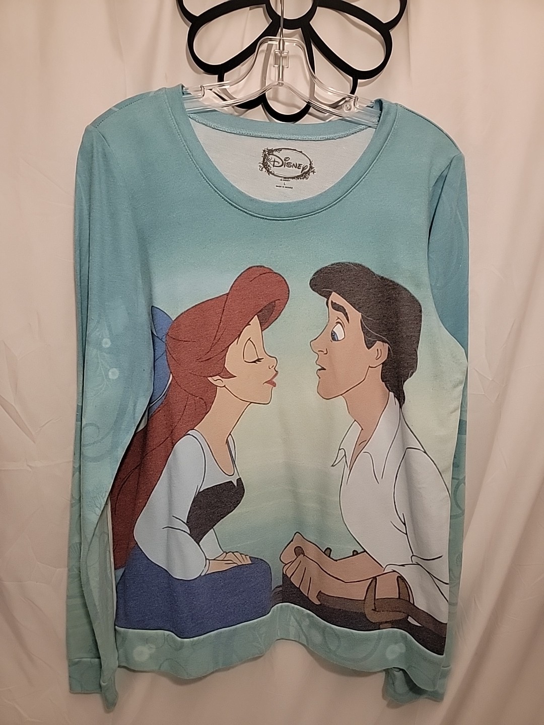 Ladies Disney Sweatshirt Featuring The Little Mermaid Size Large