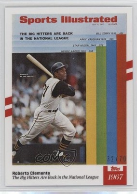 2021 X Sports Illustrated White with Red Stripes /70 Roberto Clemente HOF 0vj4