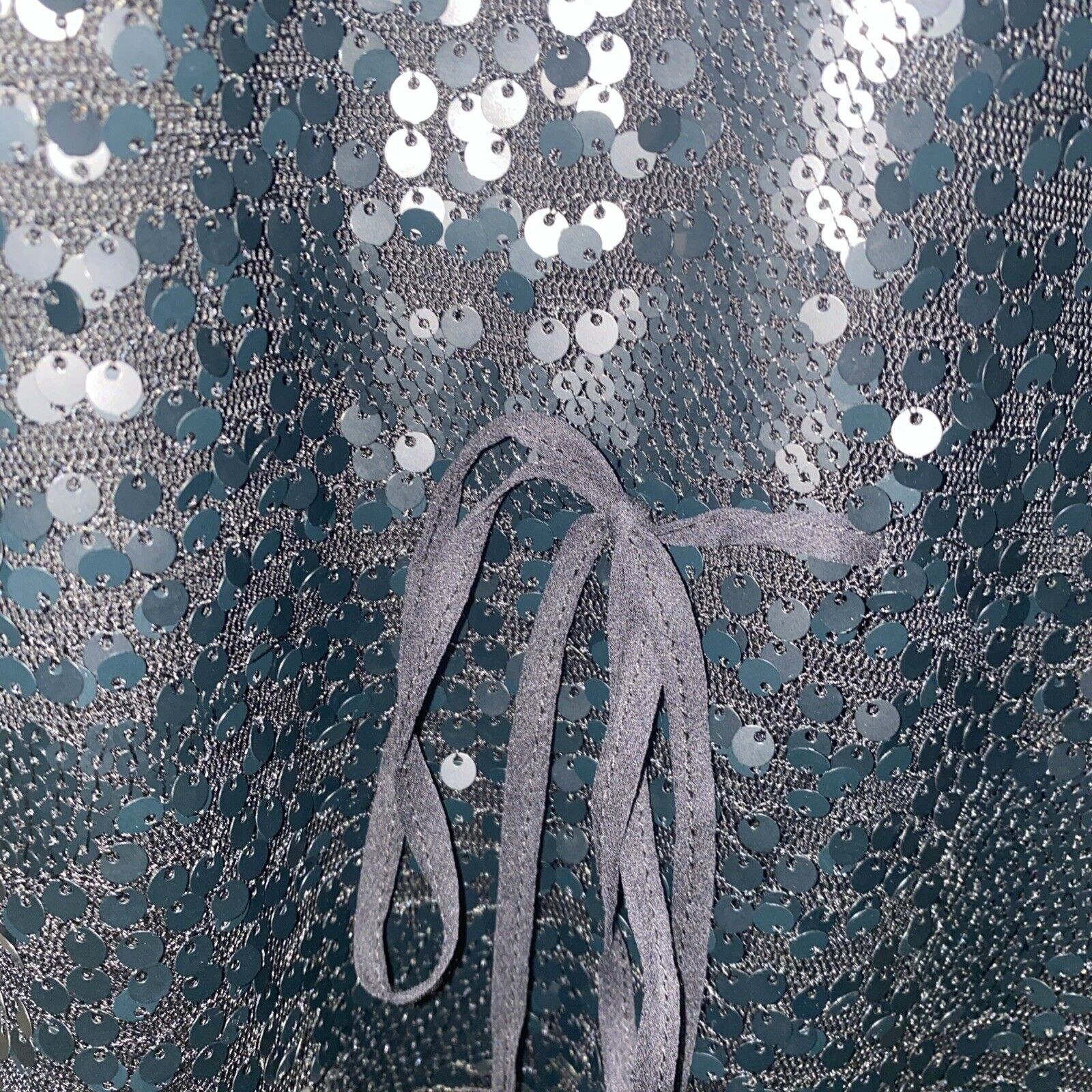 Magaschoni Front Sequin Draw String Mini Dress / … - image 4