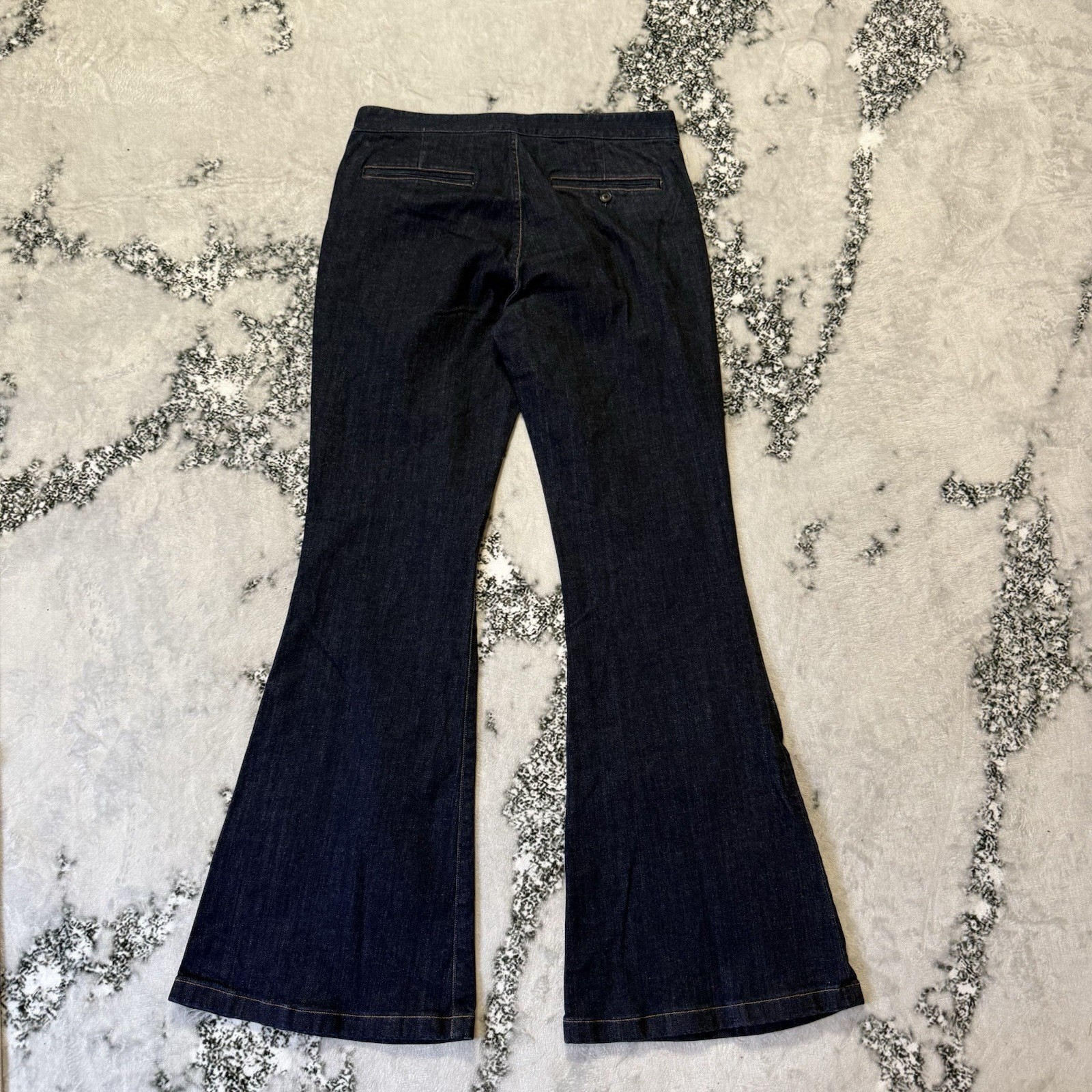Polo Ralph Lauren Jeans Womens Size 10 Blue Bell Bottom Flared Dark Wash Denim thumbnail 2