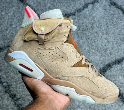 Size 10 - Jordan 6  x Travis Scott Mid British Khaki (TRIED ON ONLY)