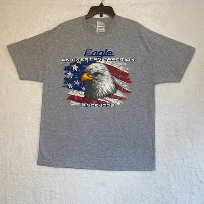 Vintage Eagle USA American Tradition Since 1776 Patriotic T Shirt XL