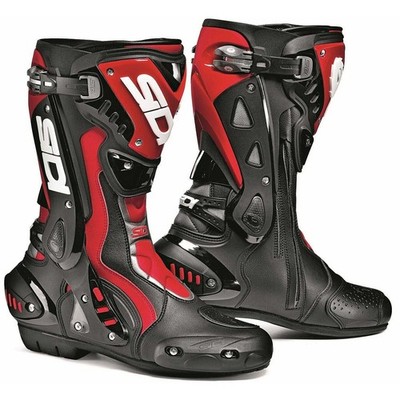 STIEFEL BOOTS MOTORRAD SPORT RACING PISTE SIDI ST BLACK RED SCHWARZ ROT GR 44