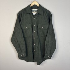 Field  Stream Men  s Heavy Flannel Button Down Shirt Sz Medium 100 Cotton