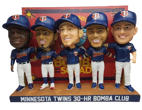 Minnesota Twins Quintuple Bobblehead MLB Baseball Bomba Club Squad