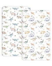 Crib Sheets for Boys and Girls, 2 Pack Fitted Baby Sheets for Standard Toddle...