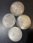 Morgan Silver Dollar -Lot of 4 Different Dates 1921×3 and 1904x1