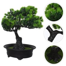 Fake Plant Artificial Bonsai Tree Japanese Juniper Style For Indoor Decoration