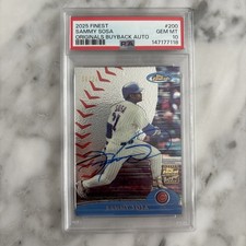 2025 Finest Sammy Sosa Buyback Auto /24 POP 1 