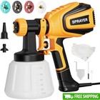 700W HVLP Paint Sprayer W/ 4 Nozzles 3 Patterns Easy Clean Blowing Joint New