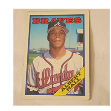 Topps 1988 Albert Hall #213 Atlanta Braves Baseball Card MLB
